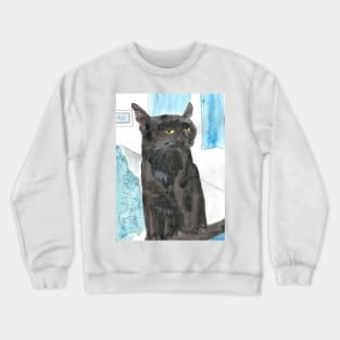 Davy Crockett, Cool Black Cat Crewneck Sweatshirt